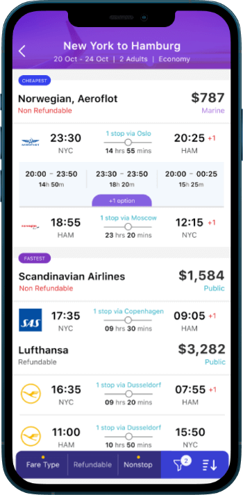 Ticketing Mobile applications for maritime operations